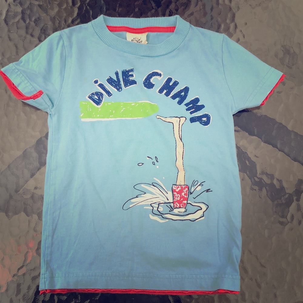 Mini Boden Boys Graphic Tee “Dive Champ” 2-3Y
